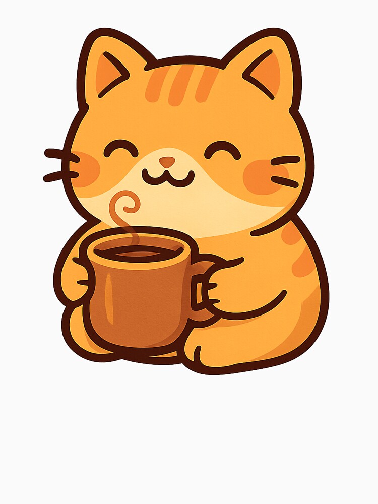 Chubby Cat Sticker – Cute Loaf Cat Meme by PixelPicsStudio