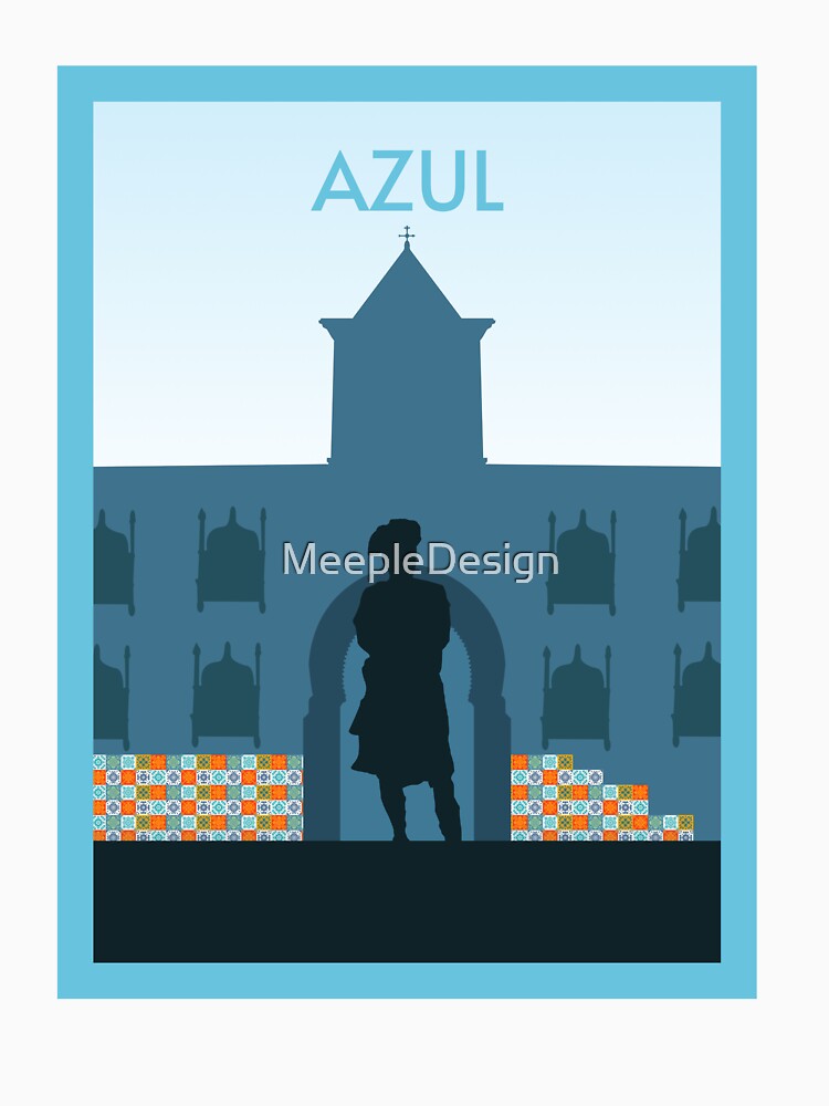 Azul - Board Games - Minimalist Travel Poster Style - Board Game Art by MeepleDesign