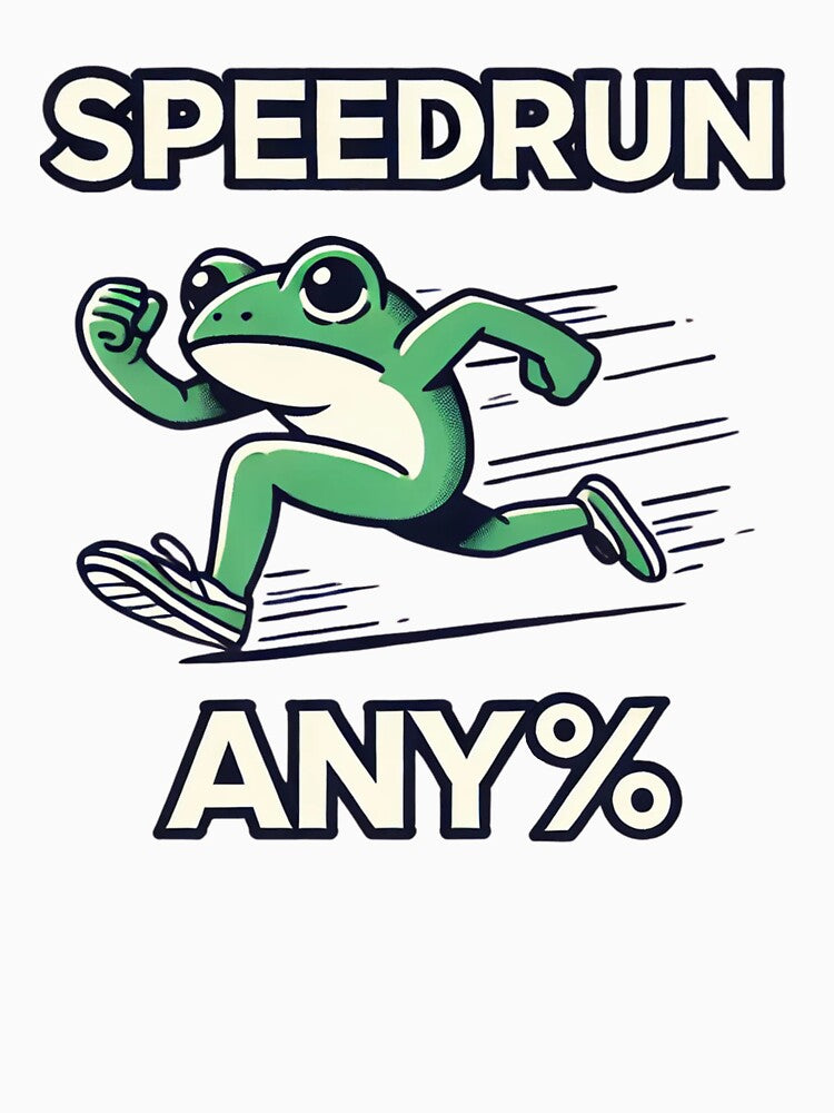 SPEEDRUN ANY% Frog Graphic by ViraliDesigns