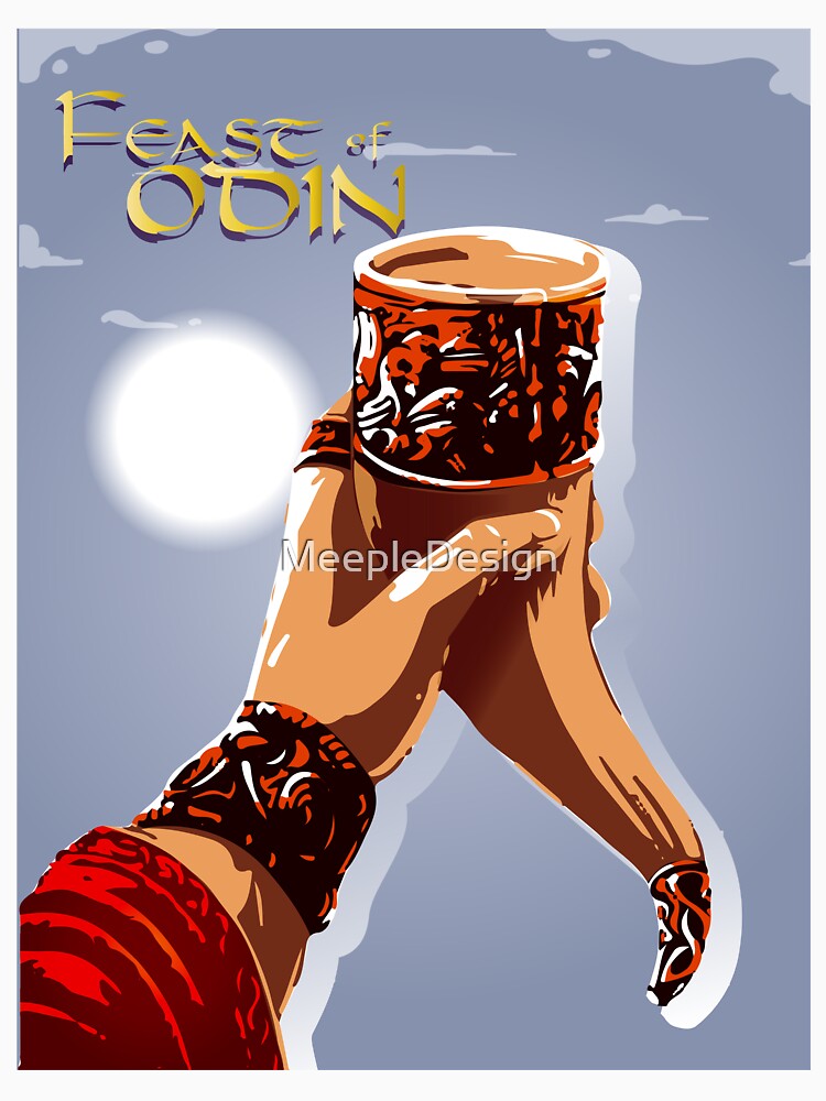 Feast of Odin - Board Games Design - Movie Poster Style - Board Game Art by MeepleDesign