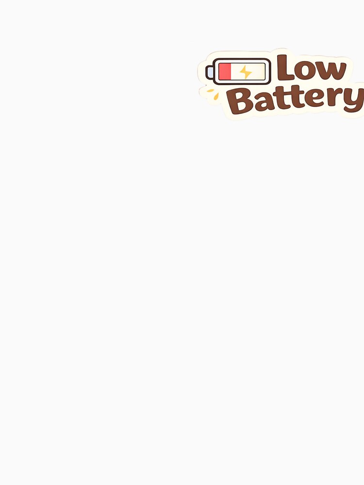 Low Battery Social Energy Meme Cute Sticker by TheLazyVibe