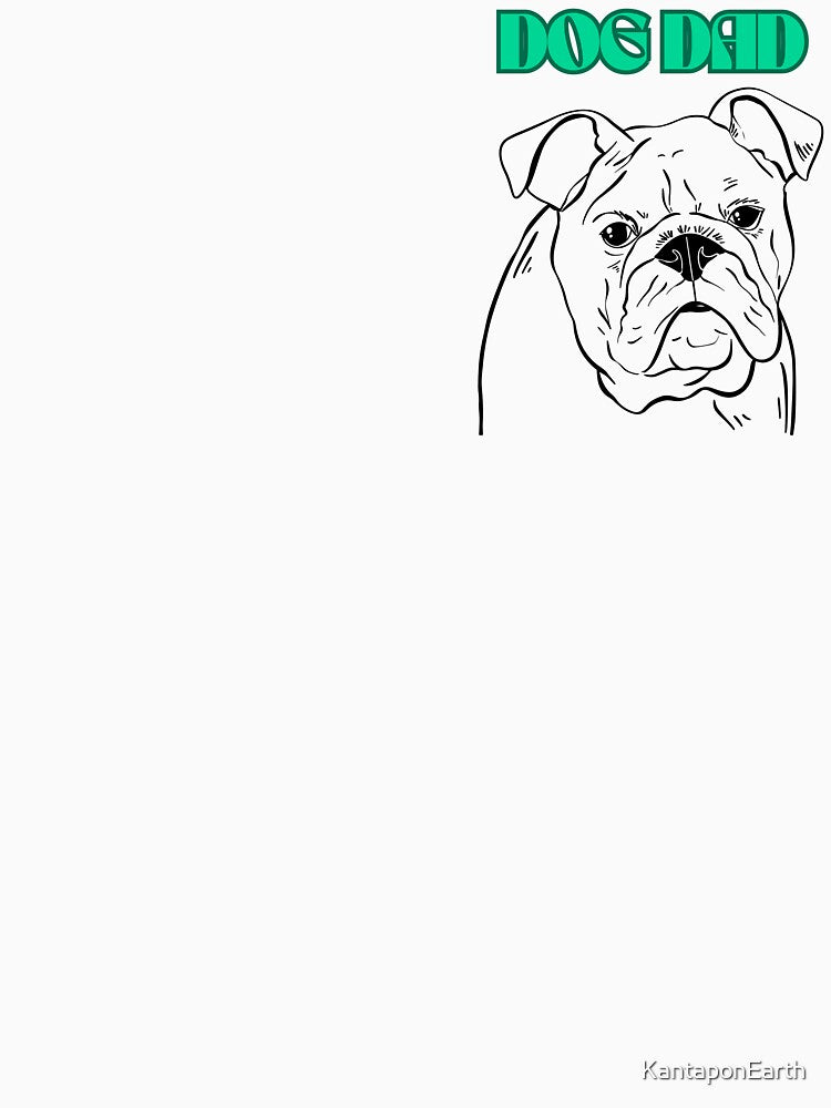 "Dog Dad Retro Style T-Shirt Gift for Dog Lovers" by KantaponEarth