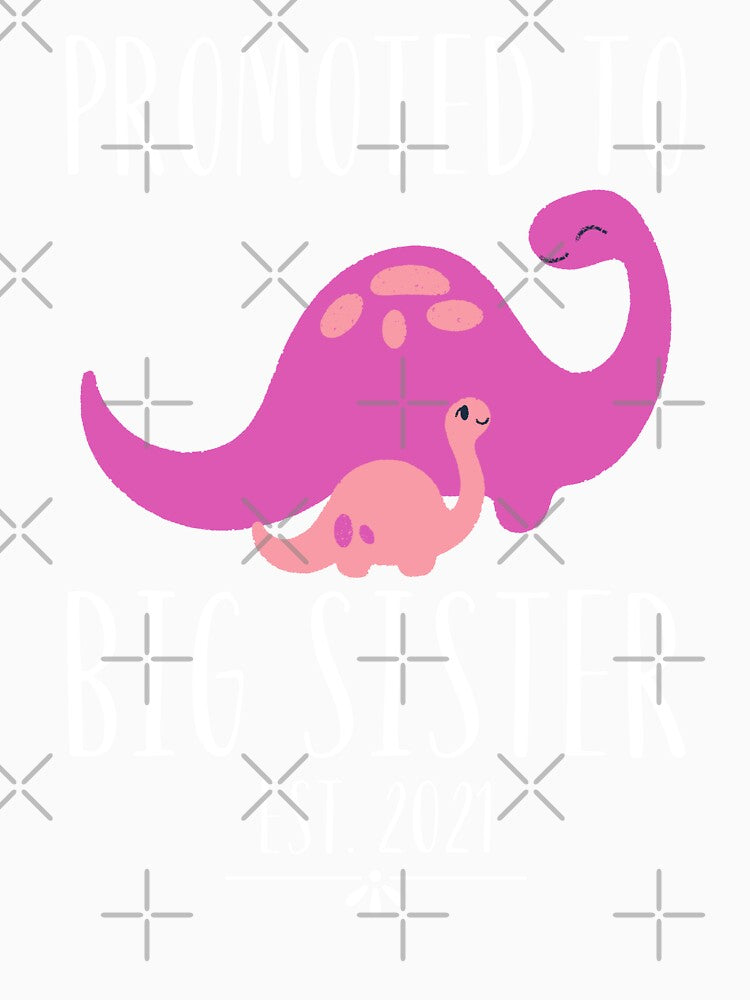 Promoted To Big Sister 2021 - Perfect Cute Dinosaur Sis Gift by Shop signer