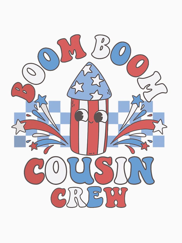 Boom Boom Cousin Crew Retro Shirt For Kids, 4Th Of July Gift For Cousins by Julie-wl