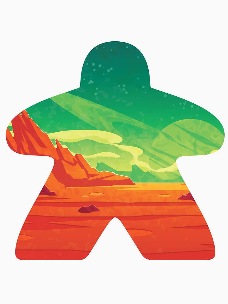 Mars and Space themed Adventure Meeple Board Game Scene by BeamGeeks