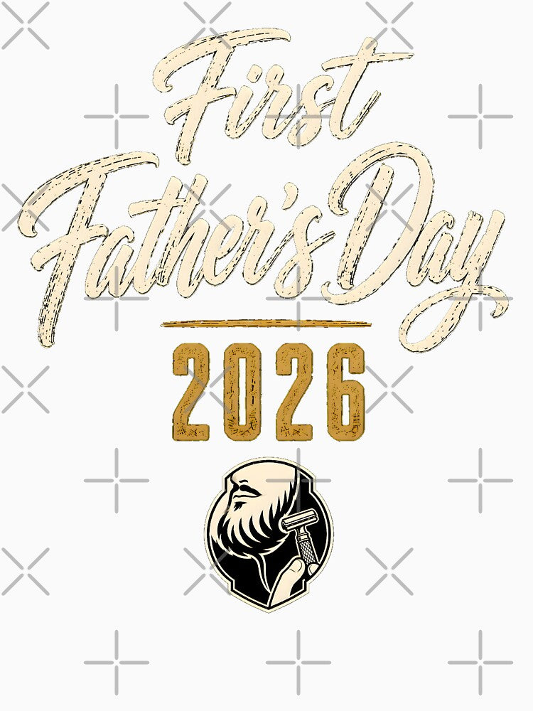 First Fathers Day Gift New Dad 2026 – Vintage Script Badge by Gabmod14
