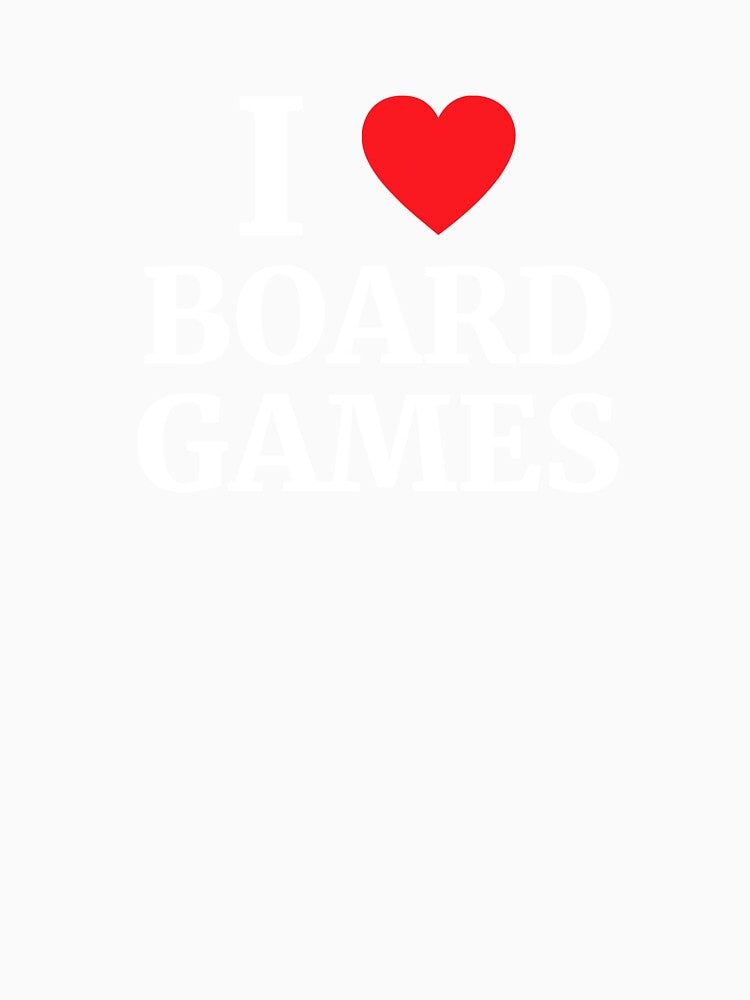 I Love Board Games Heart by Vanover Designs