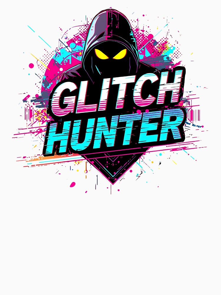 Glitch Hunter Masked Gamer Art – Speedrunning Cyberpunk Style by PHRASEandSTYLE