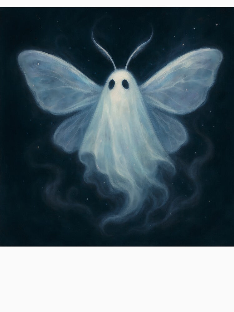 Ghost Moth – Ethereal Halloween Spirit by Zee's Whimsical Wonders