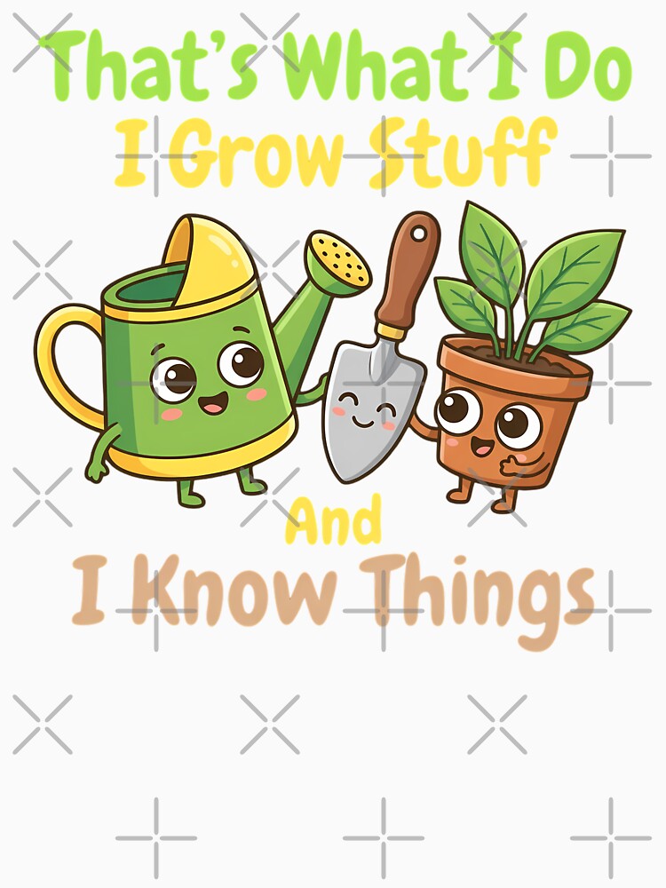 I Grow Stuff Gardening Kawaii Cartoon Plant Lover by chattsuede