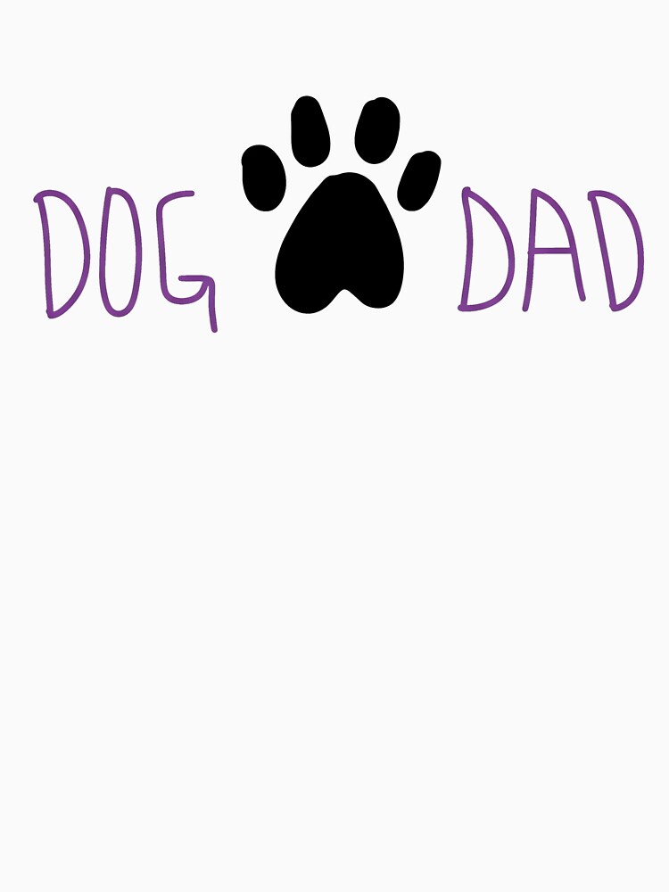 Dog Dad Paw Print Casual Owner Gift by Dmo3HarkoArt