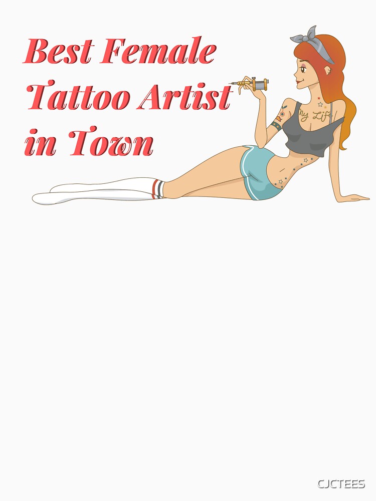 best female tattoo artist in town - Tattooed junkie design gifts ink culture beards barber awesome super power tacos tequila by CJCTEES