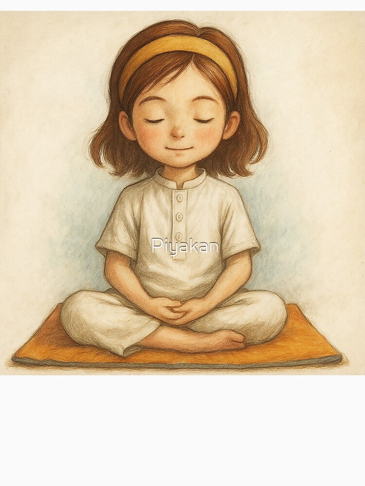 Child Meditation (ฺGirl) by Piyakan