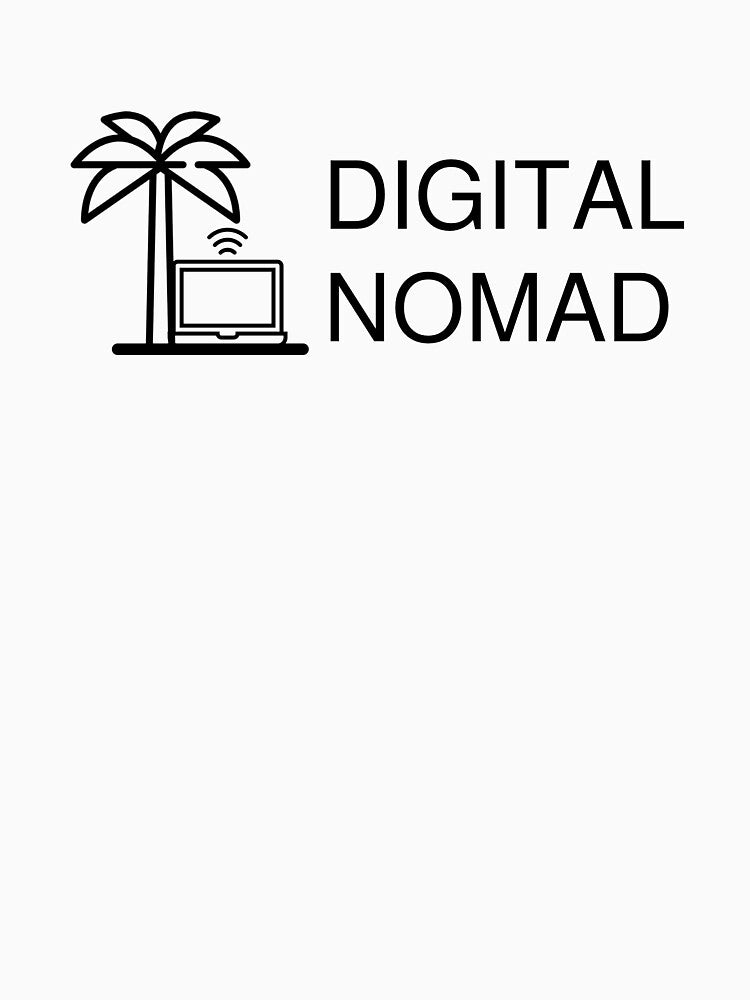 Digital Nomad: Palm Tree and Laptop Design by ChriseryMerch