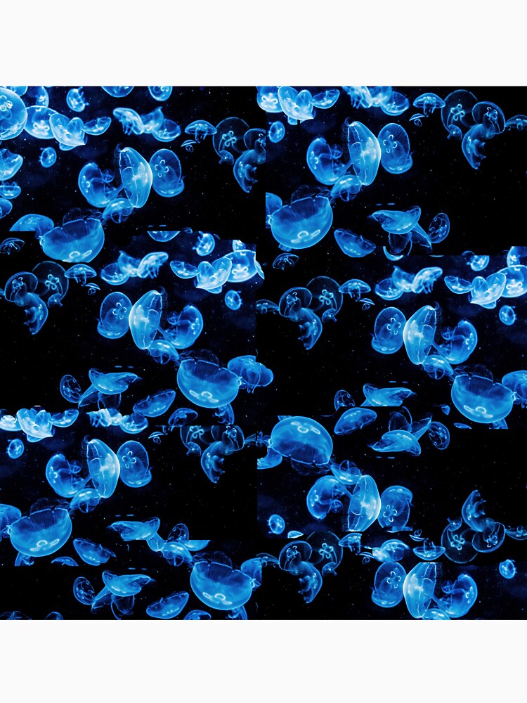 Bioluminescent jellyfish swarm by Deepak G