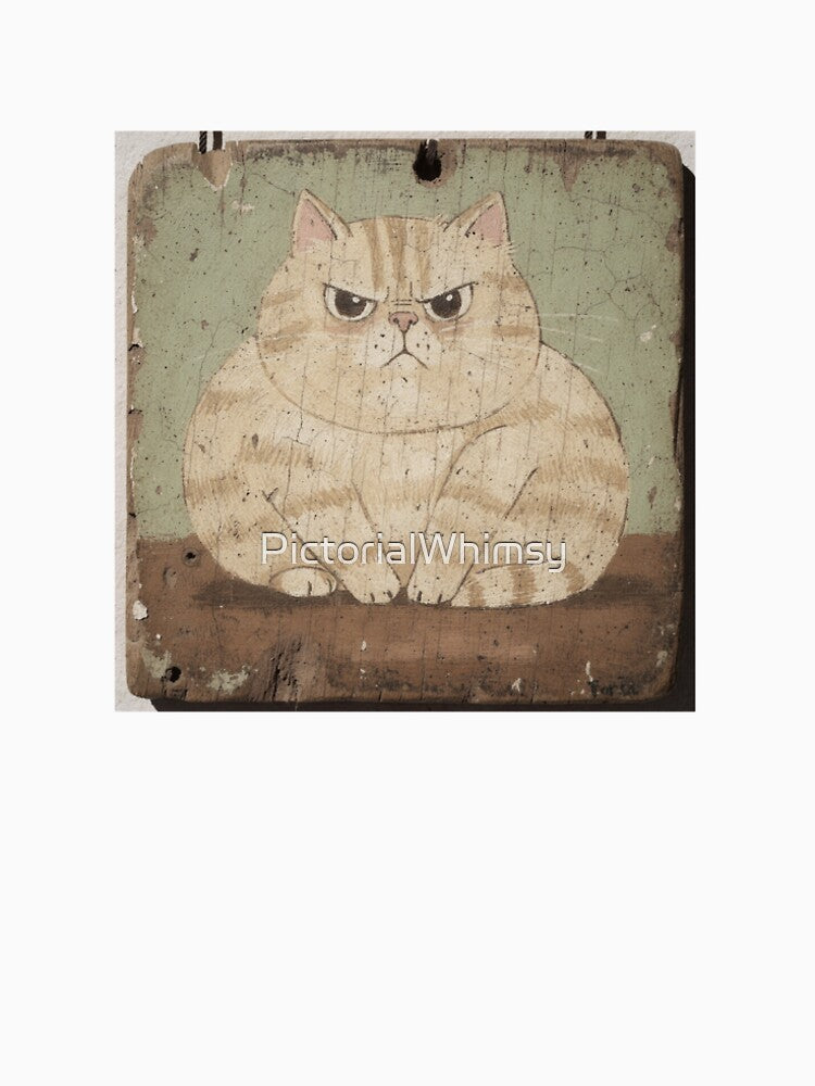 Grumpy Cream Loaf Cat by PictorialWhimsy