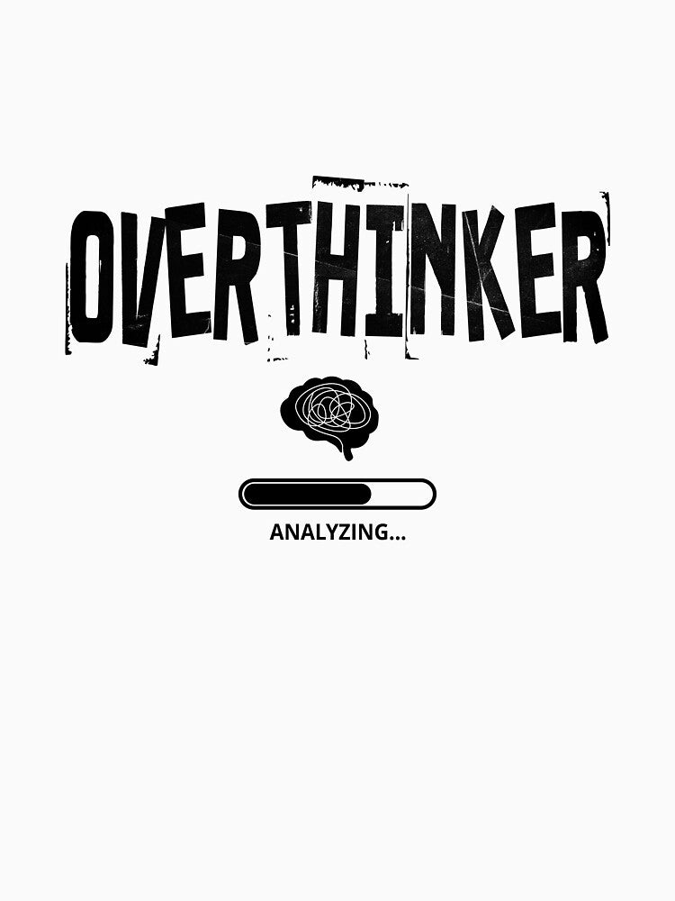 Professional Overthinker - Sarcastic Minimalist Typography by BCW