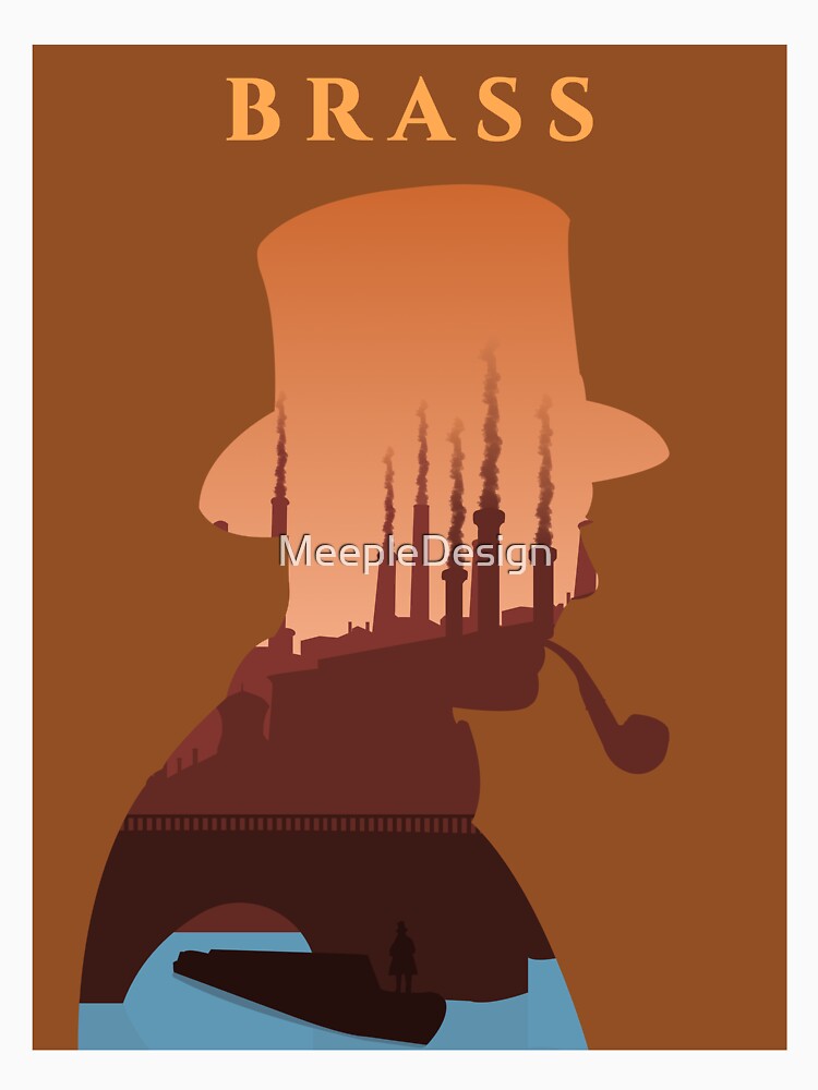 Brass - Minimalist Silhouette Poster Style - Board Game Art by MeepleDesign