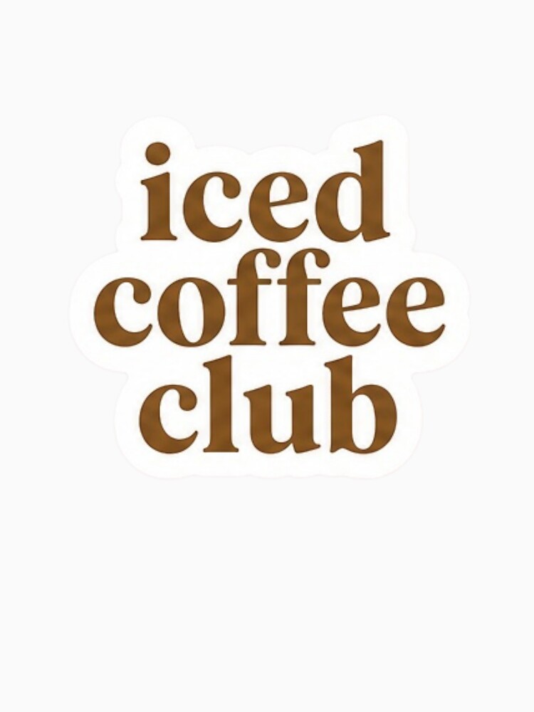 Iced Coffee Club Minimal Aesthetic by Vimi Doodles
