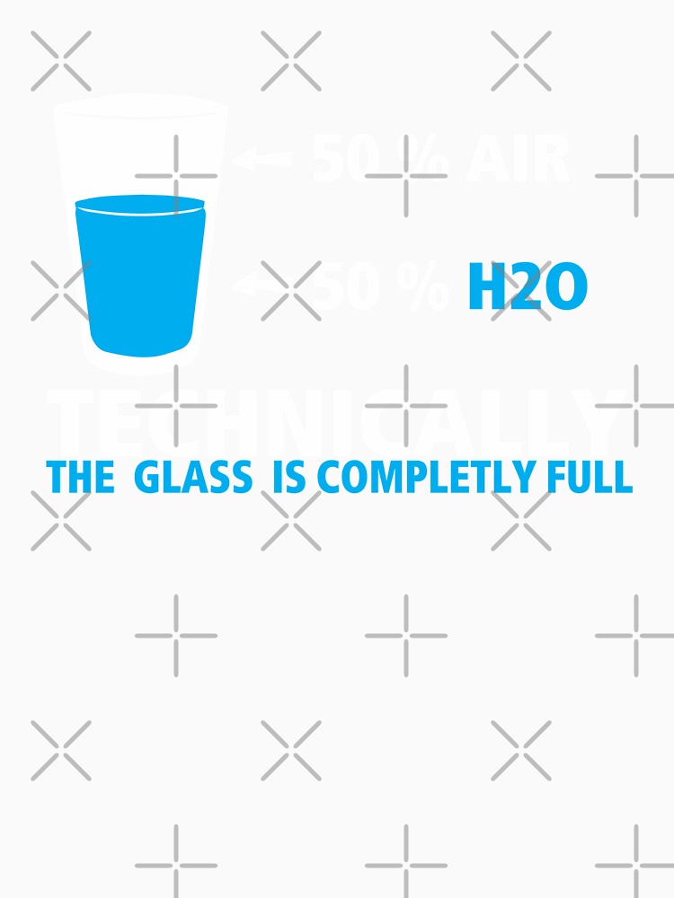 Funny Glass Half Full Pun Science for Chemistry fans by danyc88