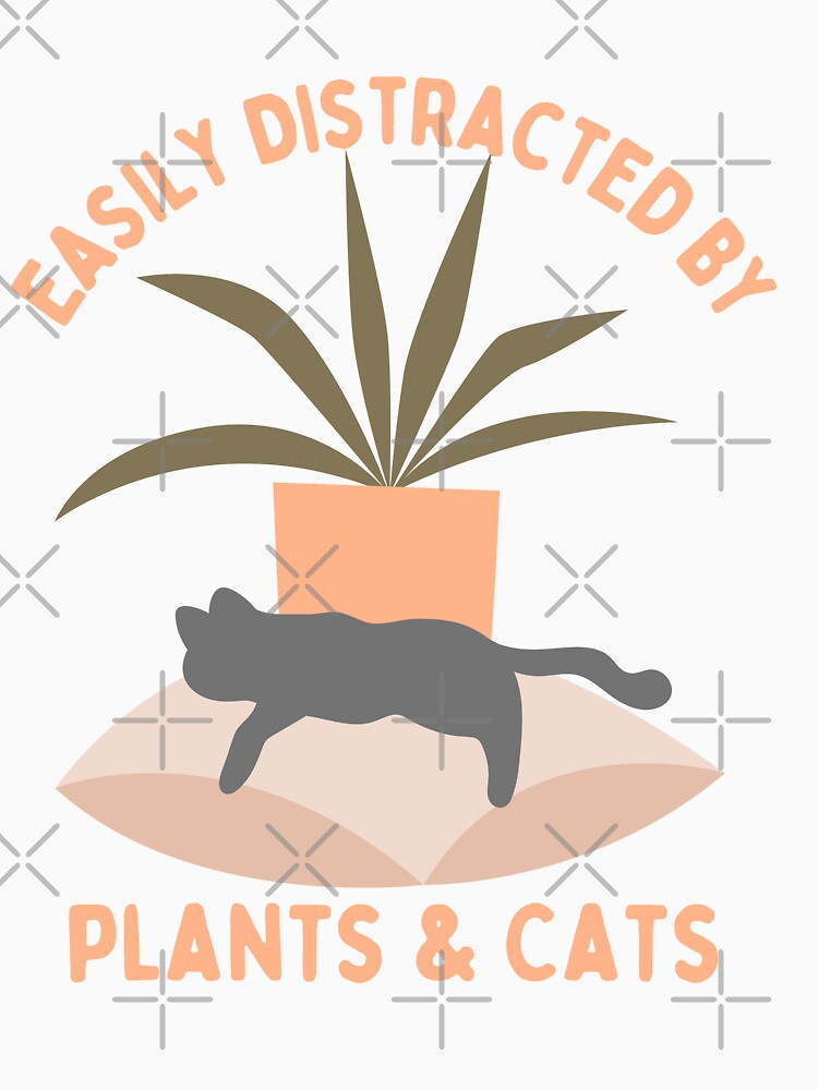 Easily Distracted By plants and cats by Dollfacedesign