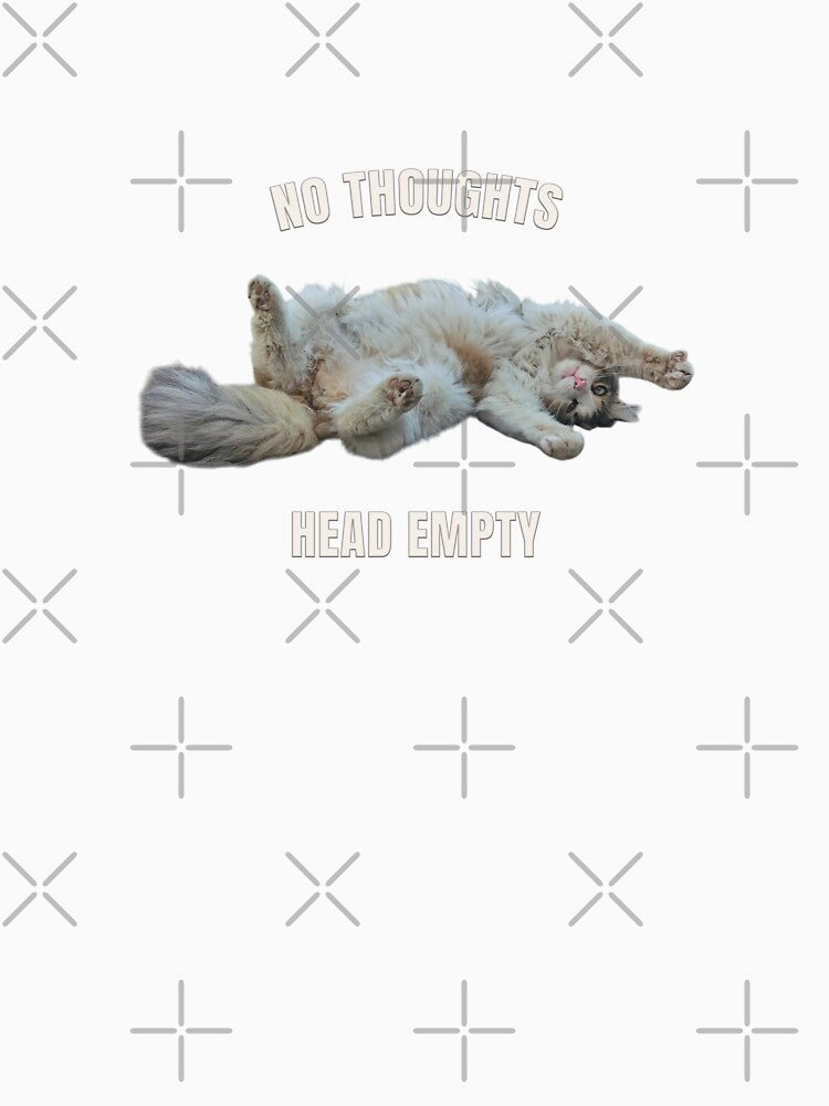 No Thoughts Head Empty Cat – Funny Meme Cat Design by MB-CatPrints