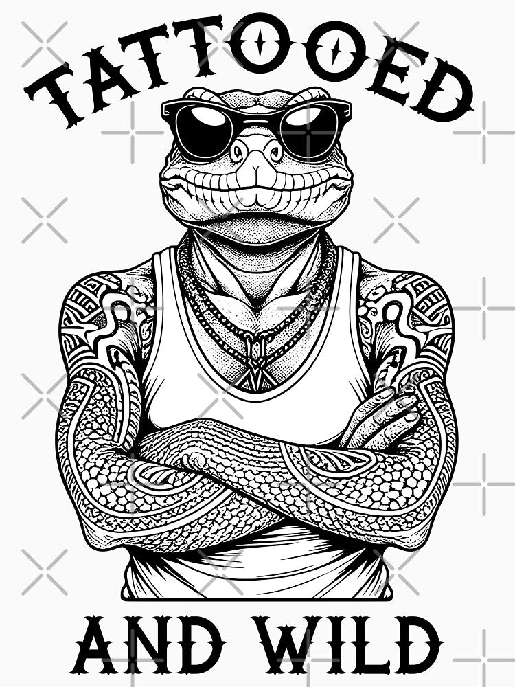 Tattooed And Wild Funny Inked Gekko Animal Tattoo Lover by GrandeDuc
