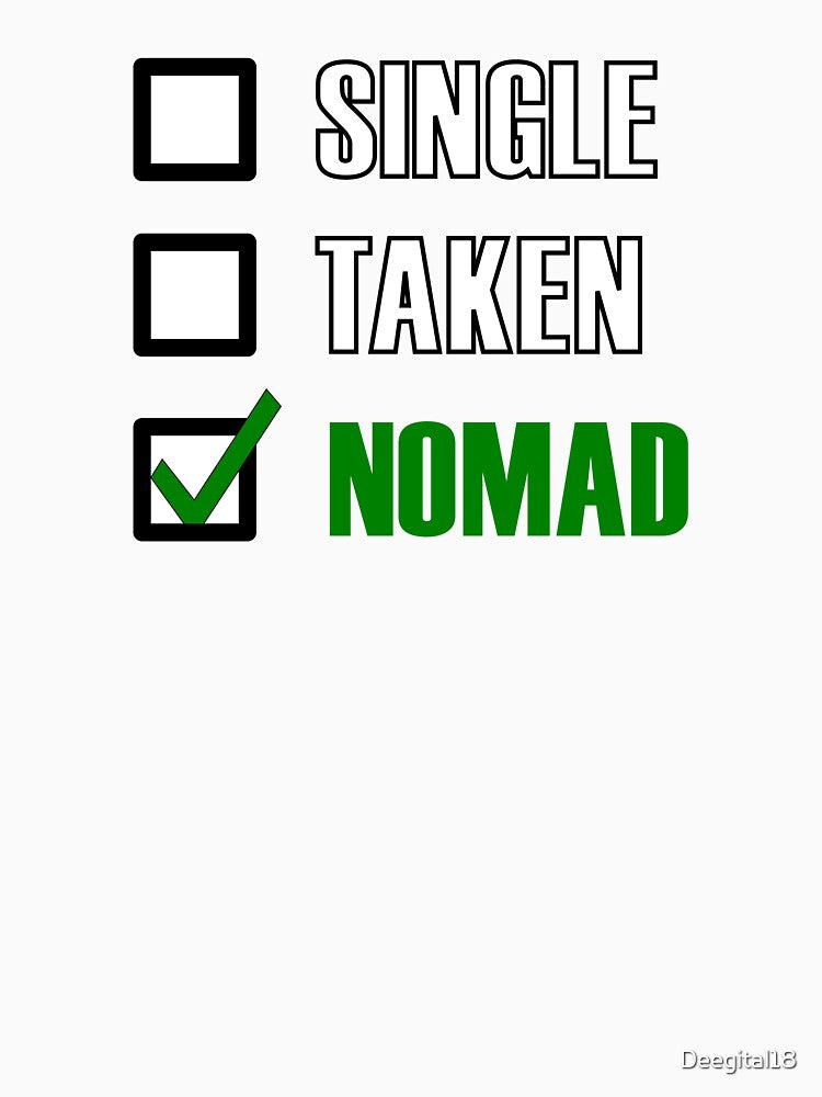 Funny Essentials: Single Taken Nomad Green tick check box - Sleek white and green typography design (dark mode) by Deegital18