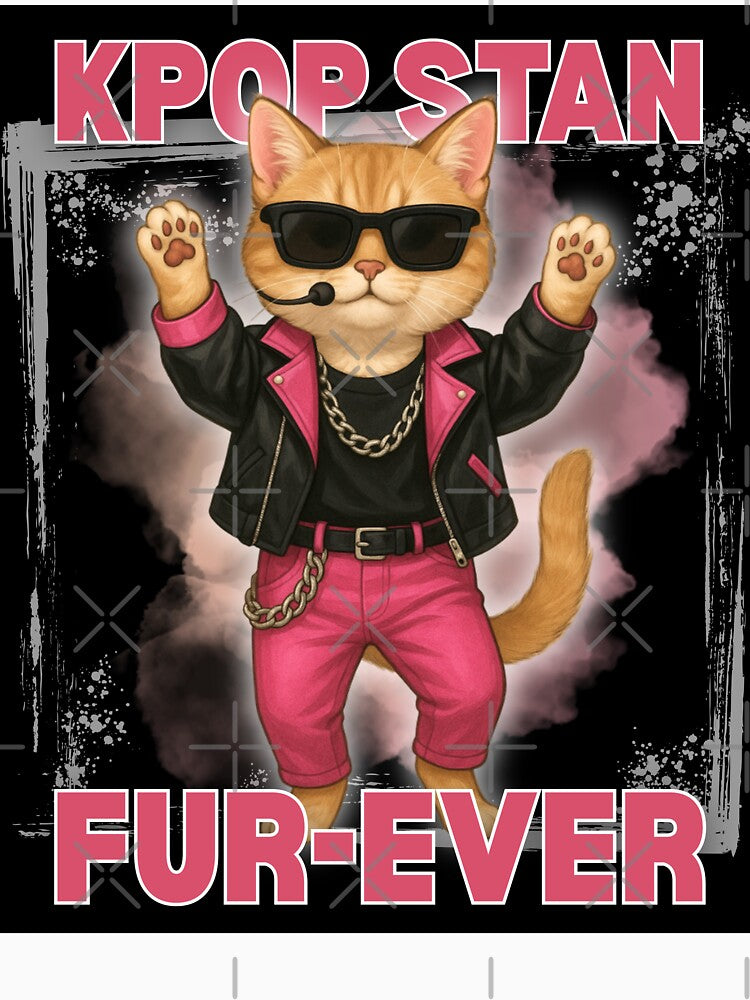 Kpop Stan Forever Funny Cute Cat by Hyunnibear