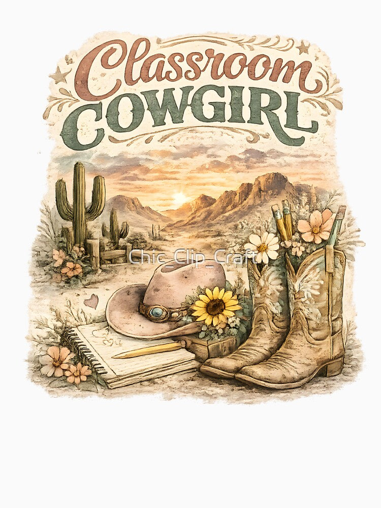 Classroom Cowgirl Western Teacher Spirit by Chic_Clip_Craft