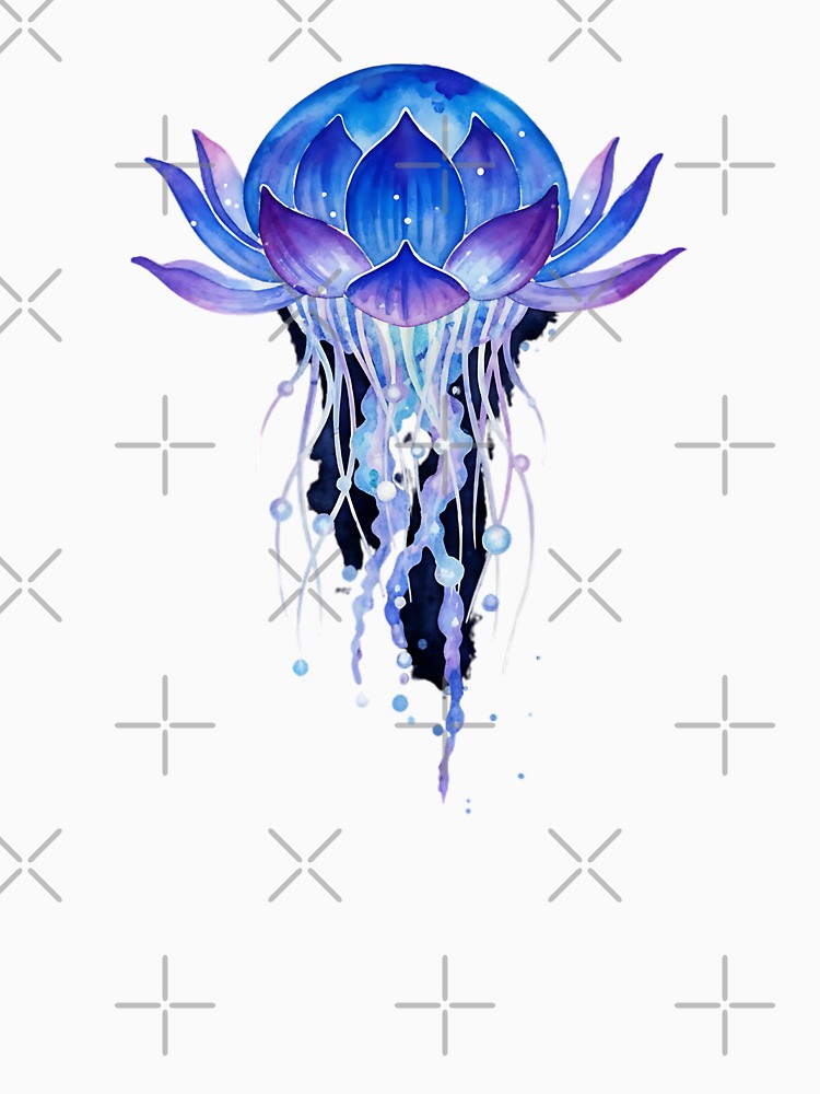 Jellyfish Lily Ethereal Watercolor by HoruxDesign