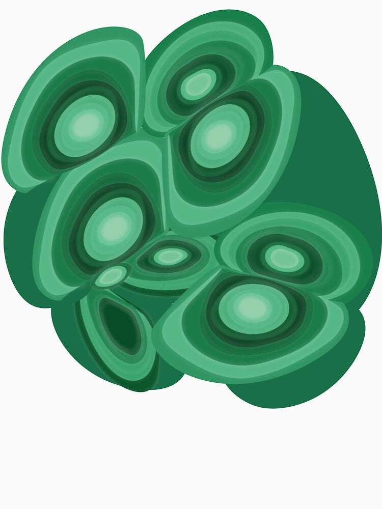 Hand Drawn Natural Green Malachite by Alice-Mills