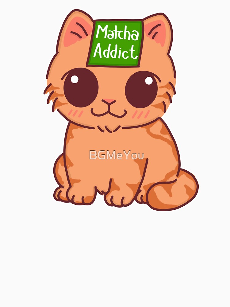 Matcha Addict Cute Tabby Cat by BGMeYou