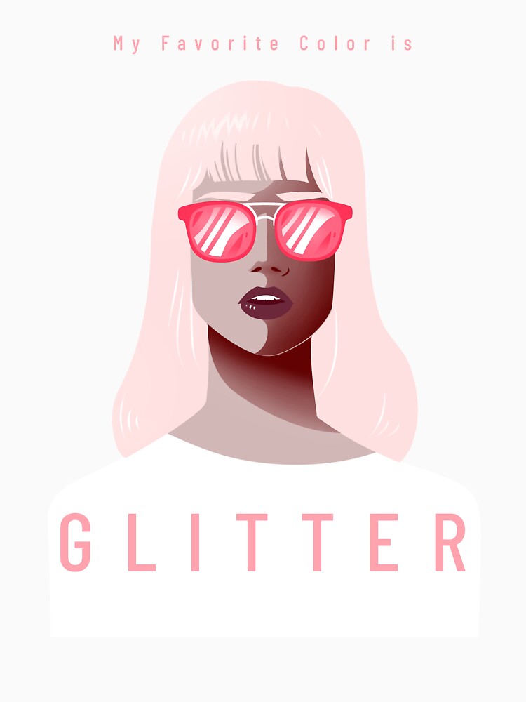 My Favorite Color is Glitter Manicure T-shirt by LamountTees