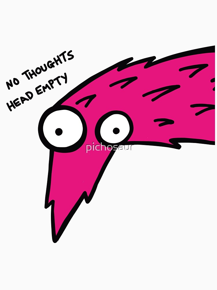 Worm on a String "No Thoughts, Head Empty" (Pink) by pichosaur