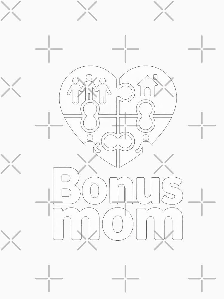 Bonus Mom Heart Design - Modern Step Family Love by Reichcorp