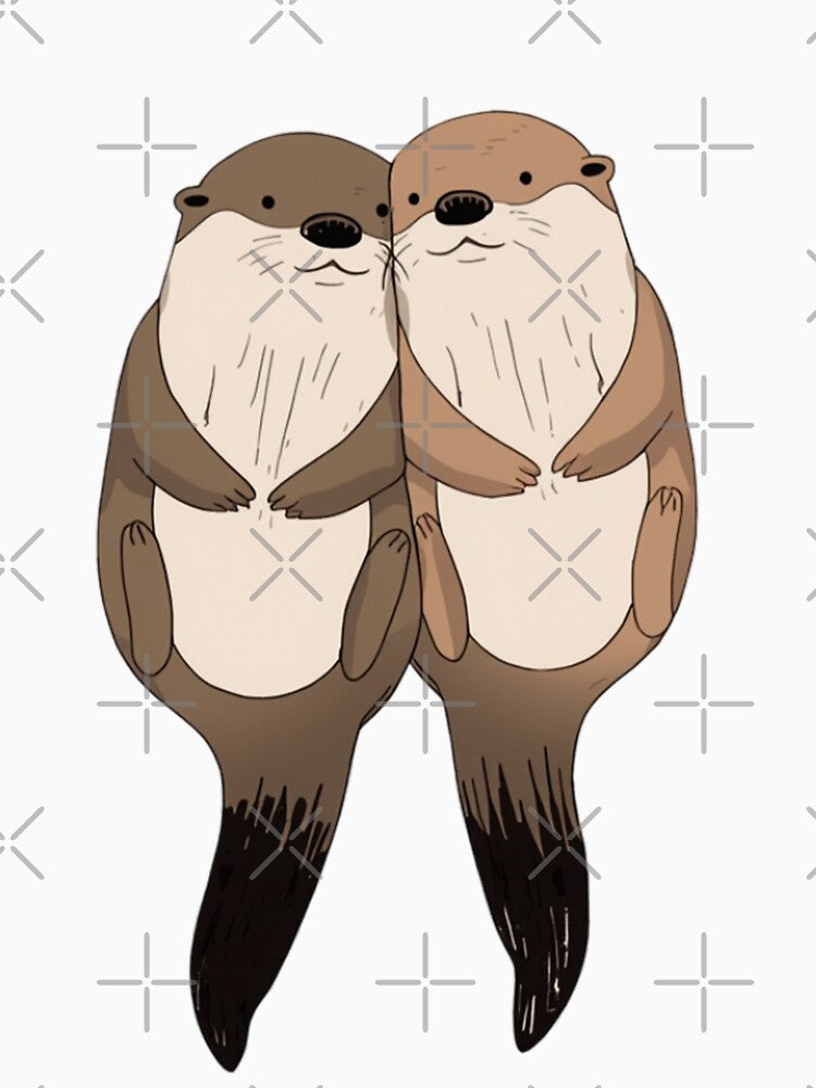 Adorable Otter Couple Cute Animal Love by SOUFIANE1991