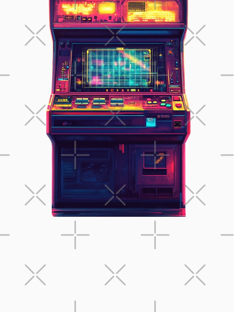 Neon Retro Arcade Machine by TotemTrovia