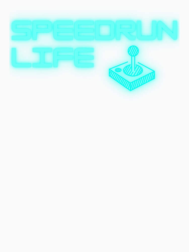 Speedrun Life – Neon Gamer Glowing Design by PHRASEandSTYLE