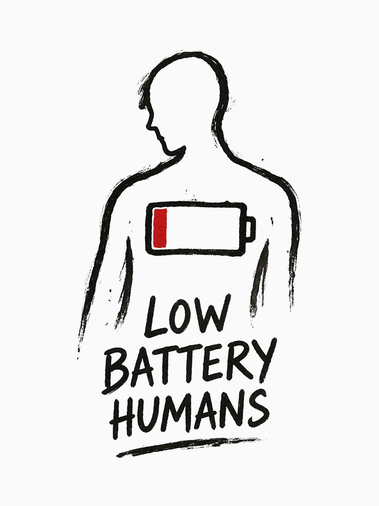 Low Battery Humans – Social Battery Low – Introvert Energy Design by Low Battery Society