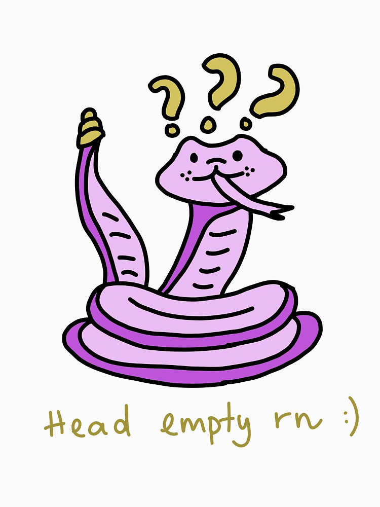 Head Empty RN Funny Snake Cartoon Design by Baby-Care