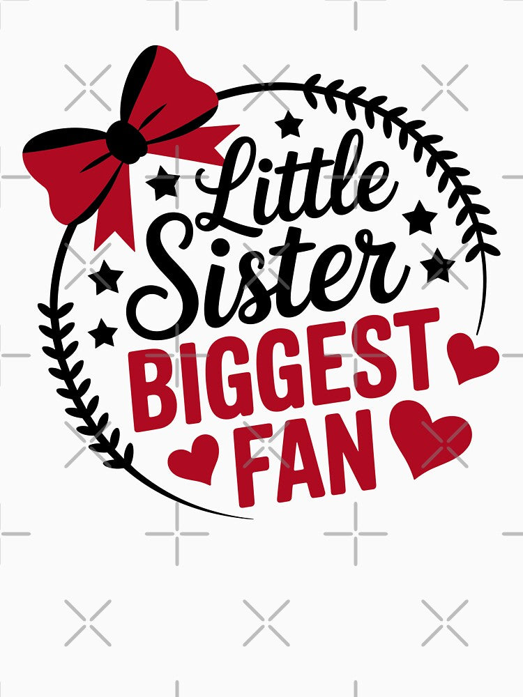 Little Sister Biggest Fan Baseball by theartfulaspie