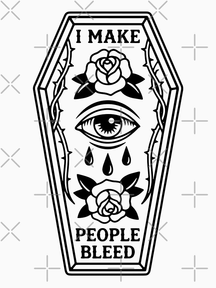 I Make People Bleed Funny Tattooist Humor - Tattoo Artist by gunaone-design