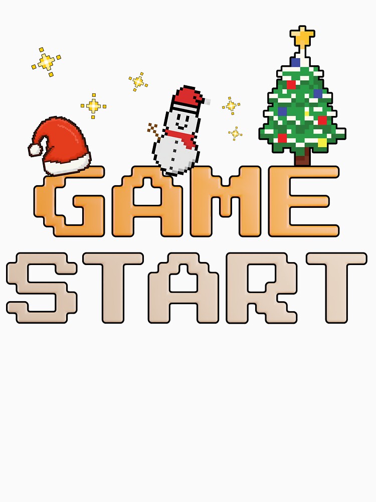 Christmas Retro Arcade Game Vintage Arcade Gamer Tee by BunBuntheDog-