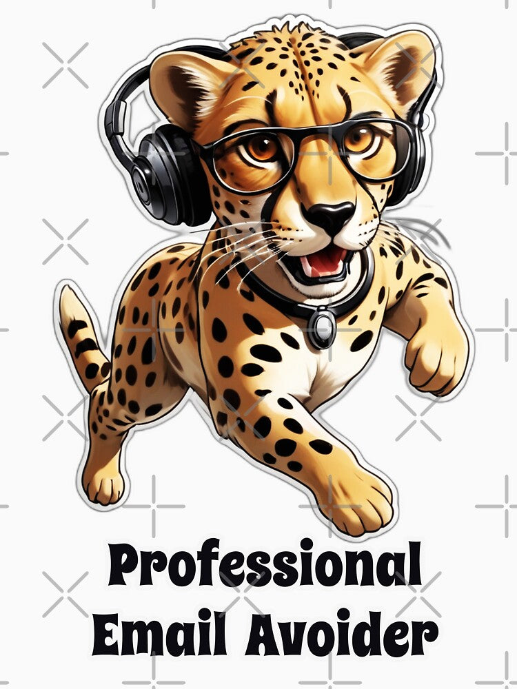 Office Cheetah Funny Corporate Design - Professional Email Avoider by Ridiculam Toga