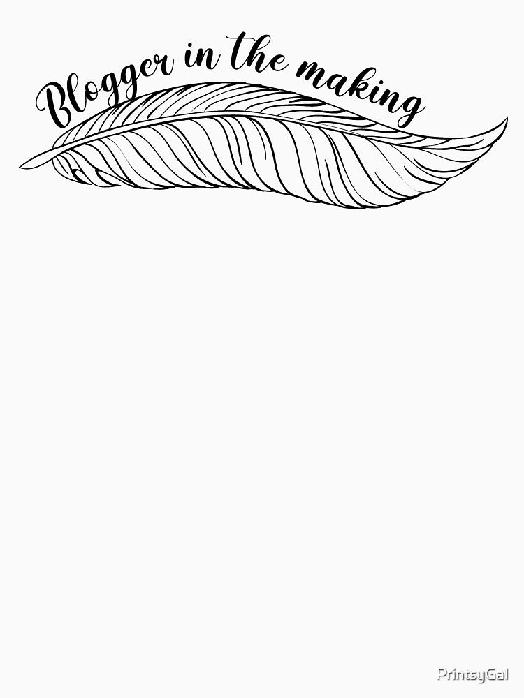 Blogger in the making feather by PrintsyGal
