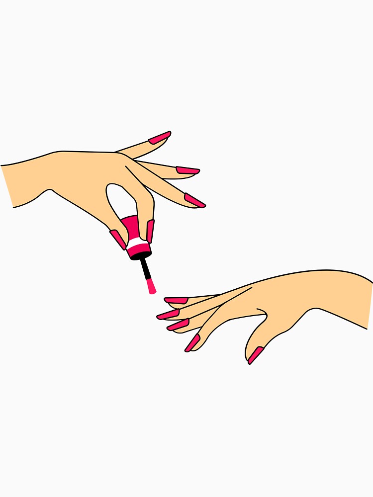 Pink Nails Manicure Art - Girly Beauty and Self Care by debbiebento