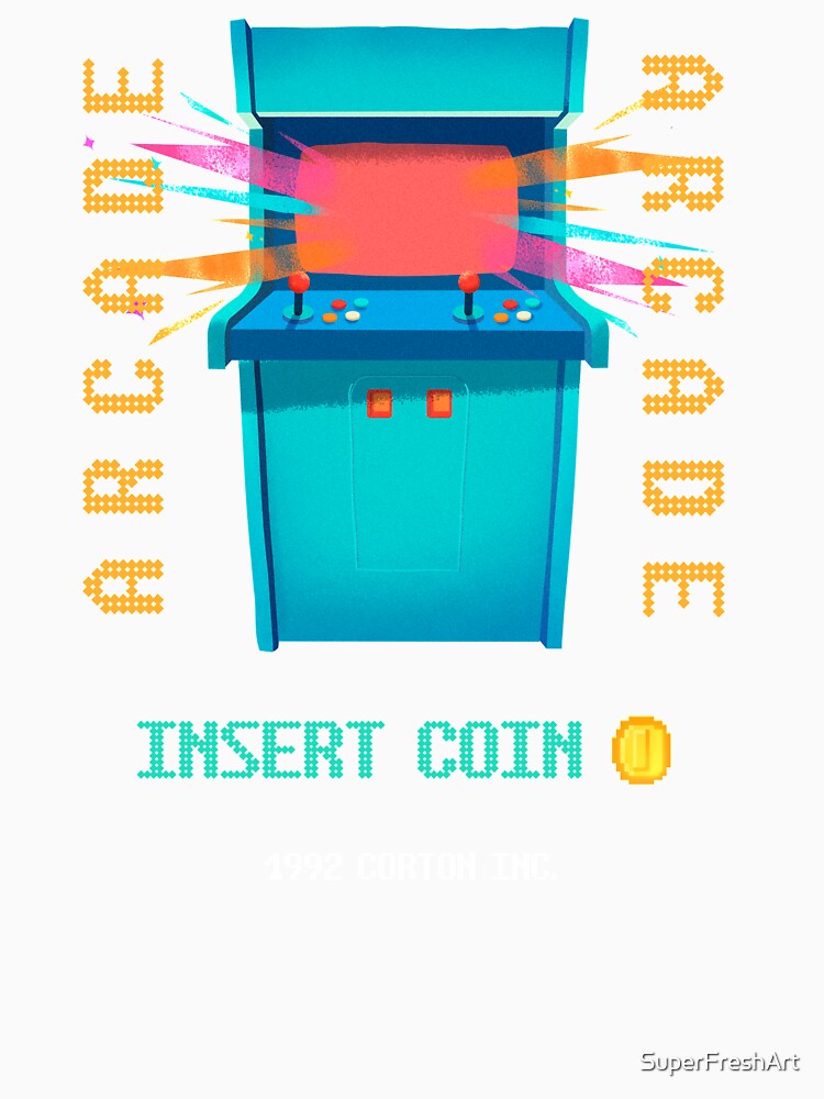 Arcade Retro Gaming Gamer Gift by SuperFreshArt