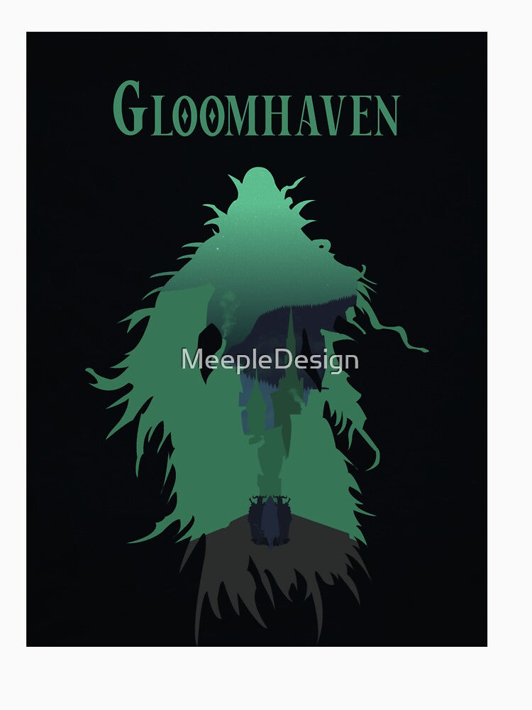 Gloomhaven Plagueherald- Minimalist Silhouette Poster Style - Board Game Art by MeepleDesign
