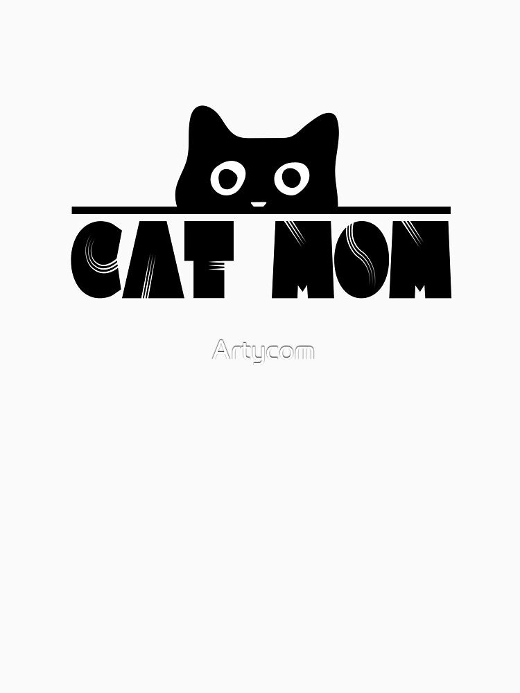 Black Best Cat Mom Funny Cat Lover Gift by Artycom